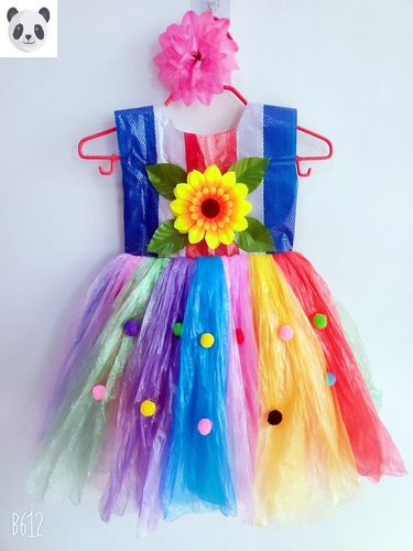 节日走秀时装秀儿童手工幼儿园衣服亲子制作服装民族服装